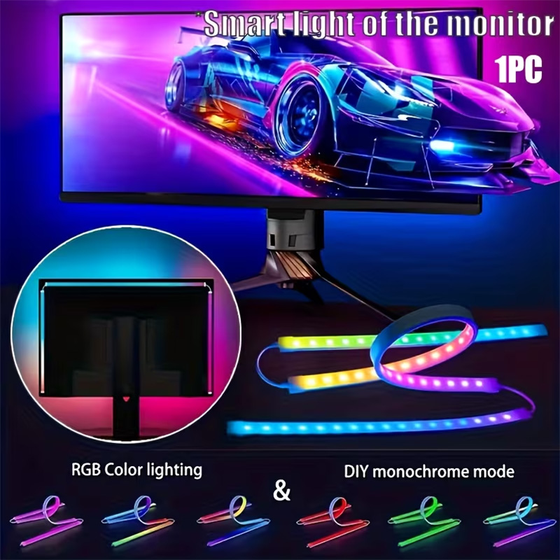 Led Gaming Light Strip - Striscia LED RGB per Gaming, Retroilluminazione