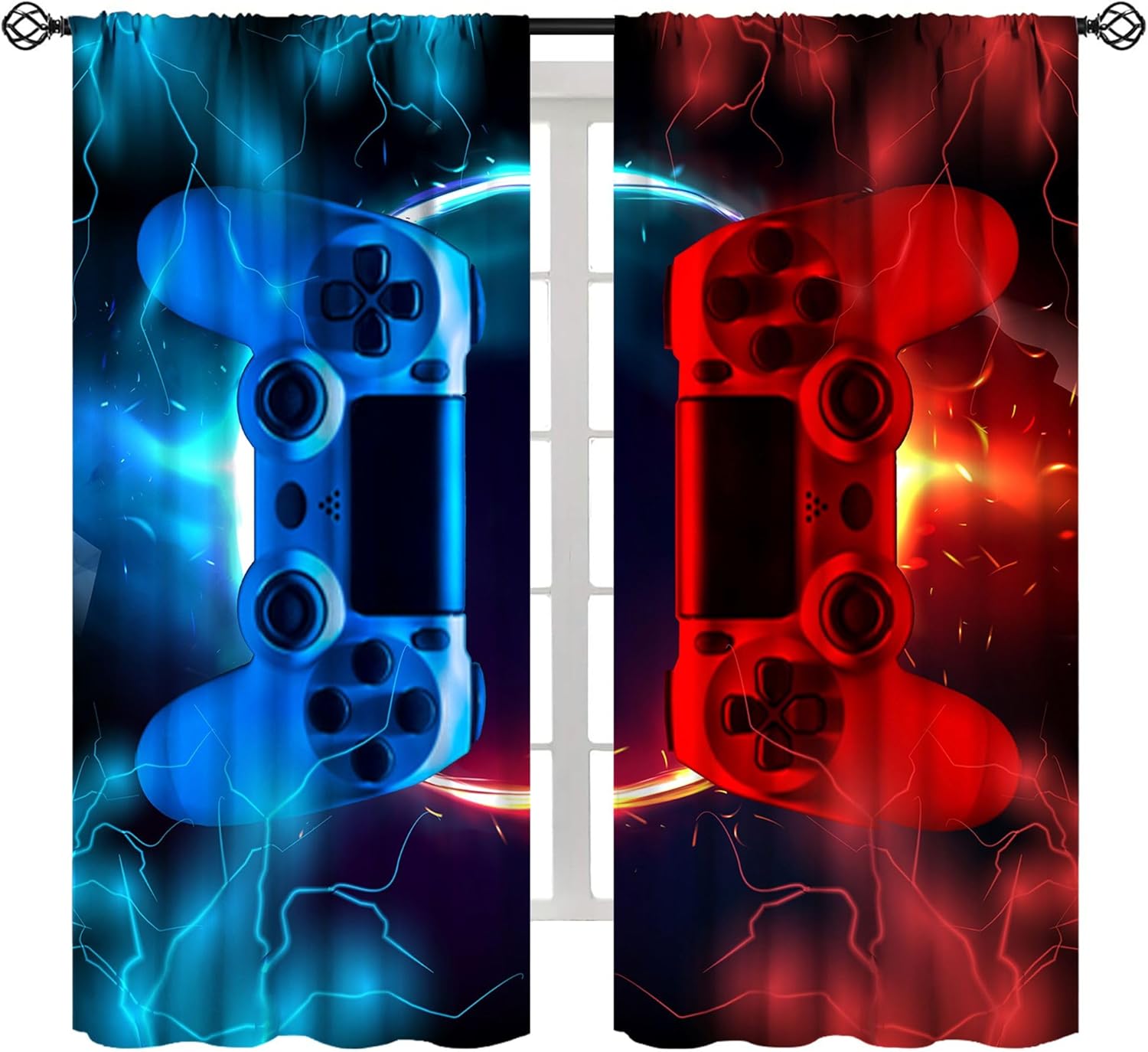 Gaming Console Youtube - Tende da Gaming Blu e Rosse