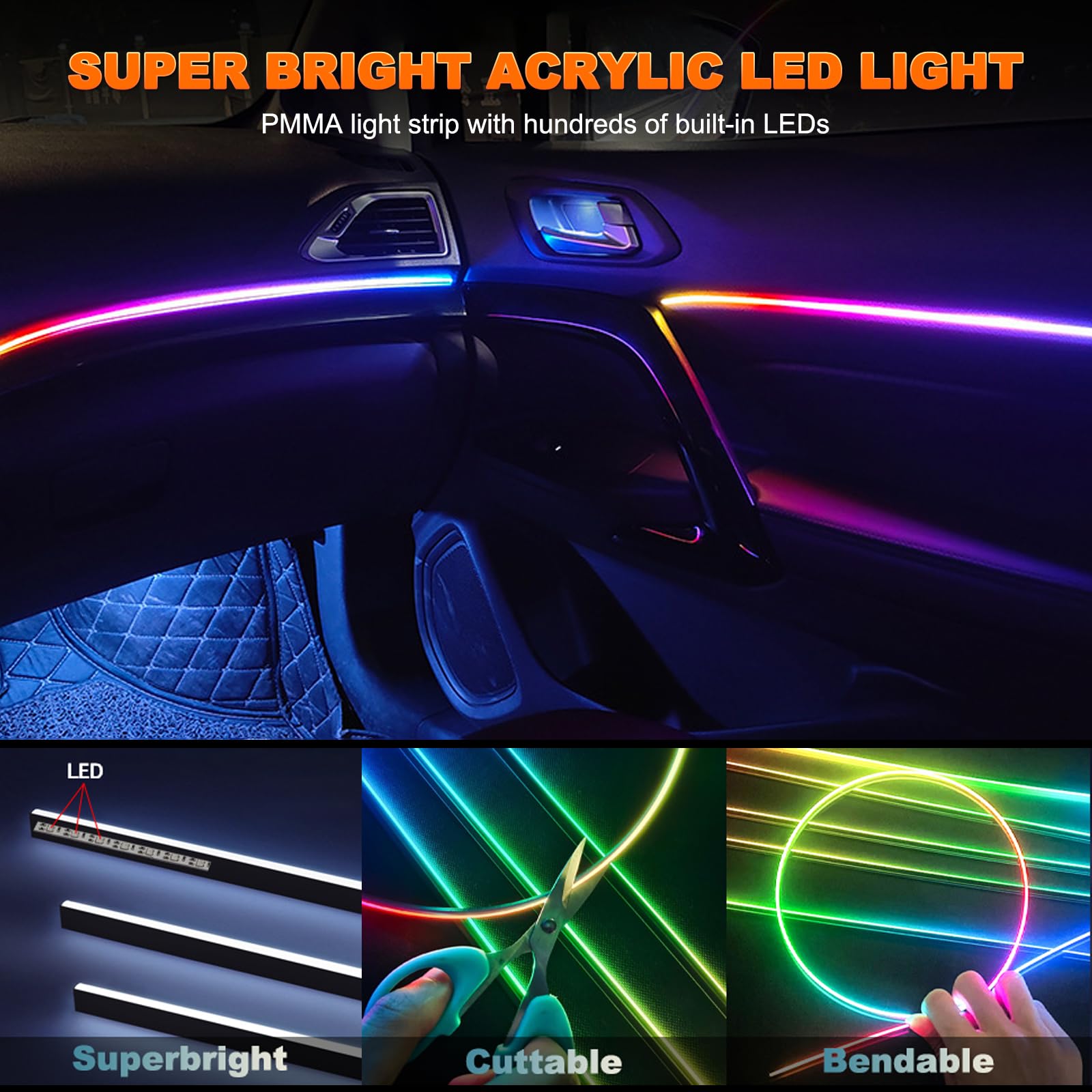 2 in1 Dynamic Neon Car Ambient - Led Gaming Light Strip recensione e prezzo
