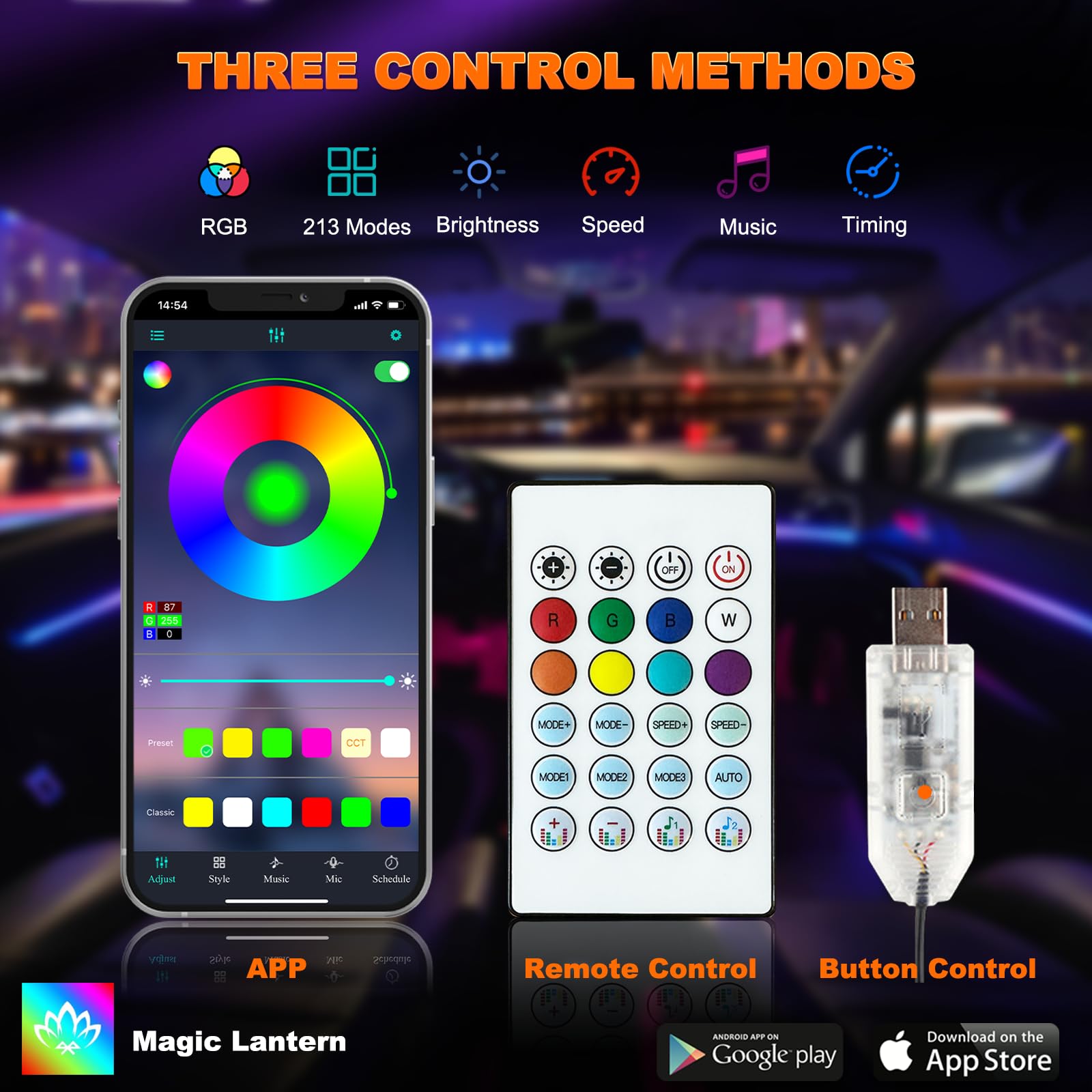 2 in1 Dynamic Neon Car Ambient - Led Gaming Light Strip recensione e prezzo