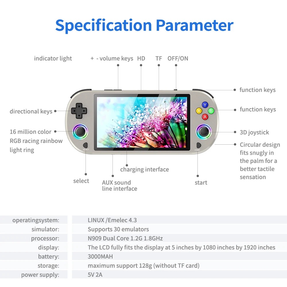 Schermo da 5.0 pollici HD 1920 - Gaming Console Youtube recensione e prezzo