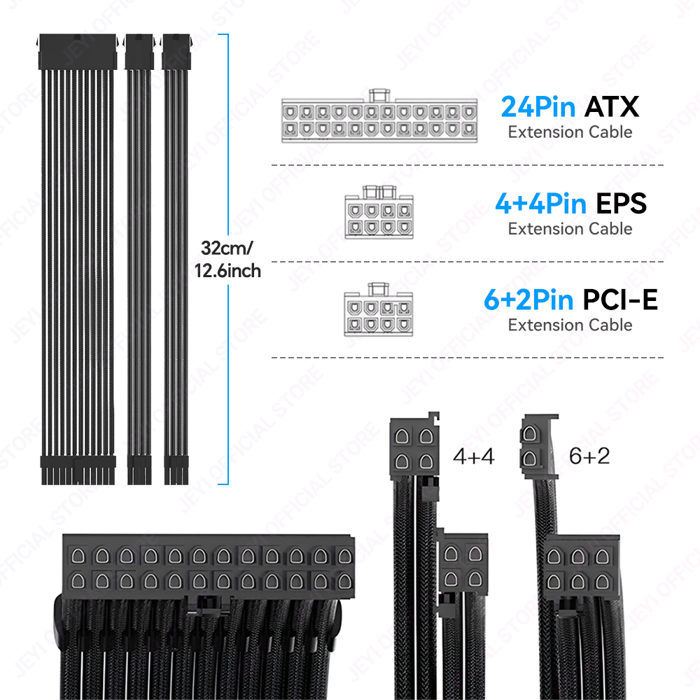 Kit cavo prolunga PSU JEYI-24  - Console Gaming Pc Case recensione e prezzo