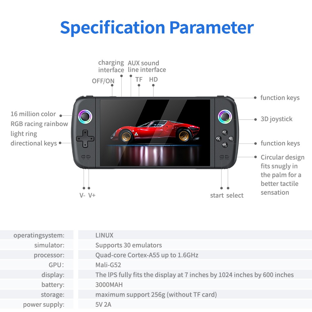 NUOVO M27 7 pollici IPS Scherm - Gaming Console Youtube recensione e prezzo
